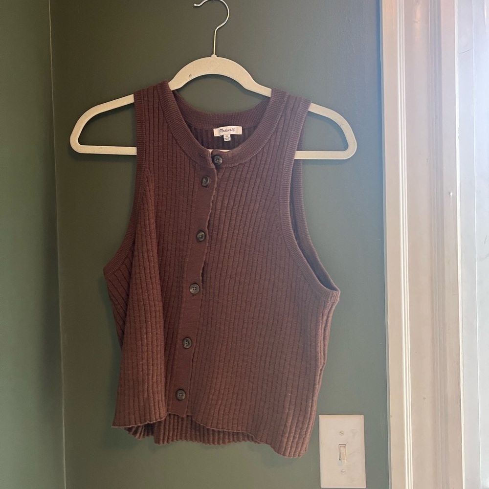 Knit brown sweater vest never worn